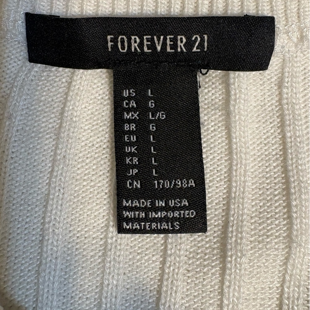 Forever 21 White Ribbed Tank Top - Picture 3 of 4